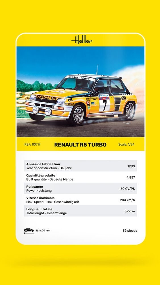 Heller 80717 Renault R5 Turbo 1/24