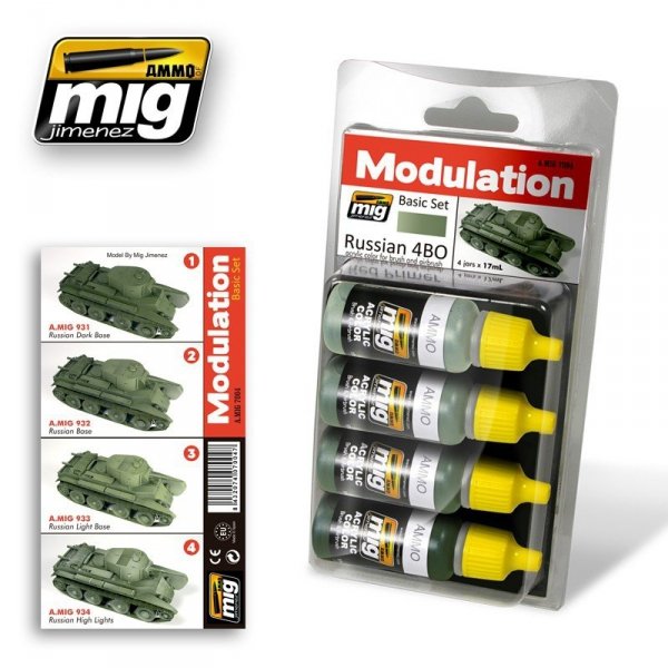 AMMO of Mig Jimenez 7004 RUSSIAN 4BO MODULATION SET 4x17ml