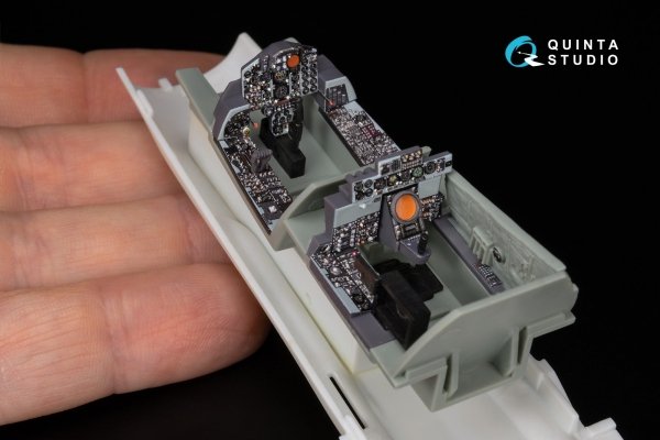 Quinta Studio QDS+48490 F-4S Phantom II 3D-Printed &amp; coloured Interior on decal paper (Academy) (Small version) (with 3D-printed resin parts) 1/48