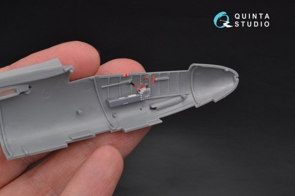 Quinta Studio QD48106 He-162 3D-Printed &amp; coloured Interior on decal paper (for Tamiya kit) 1/48