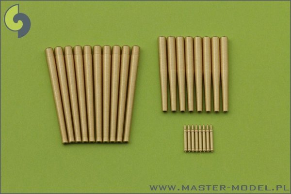 Master SM-200-002 USS Arizona BB-39 (1941) - secondary and AA armament barrels - 5in/51 (10pcs), 5in/25 (8pcs), Browning .50 (8pcs) barrels