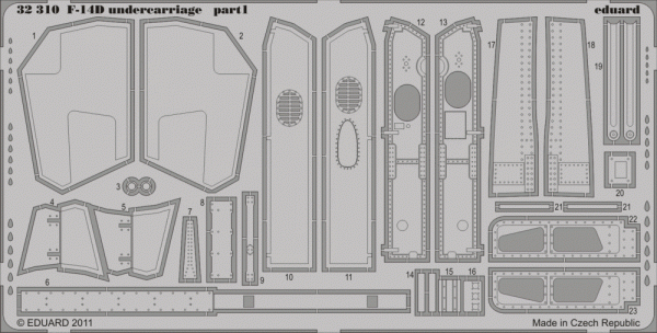 Eduard 32310 F-14D undercarriage 1/32 TRUMPETER
