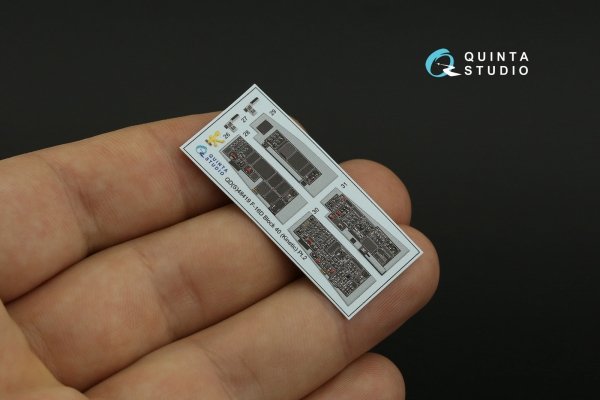 Quinta Studio QDS-48419 F-16D block 40 3D-Printed &amp; coloured Interior on decal paper (Kinetic 2022 tool) (Small version) 1/48