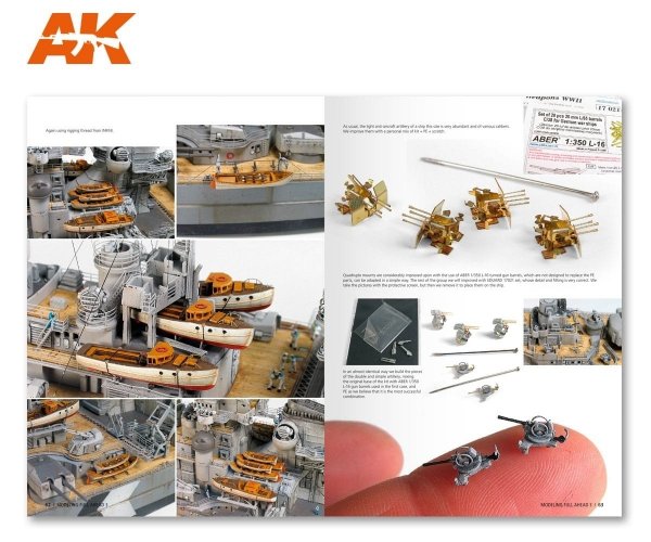 AK Interactive AK249 MODELLING FULL AHEAD 3: BISMARK &amp; TIRPITZ (English)