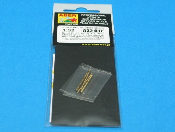 Aber A32017 Set of 2 cal .50 (12,7mm) standard barrels for US aircraft machine guns Browning M2 (1:32)