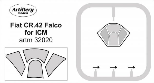 Fly ARTM32020 Fiat CR.42 Falco masks for ICM 1/32