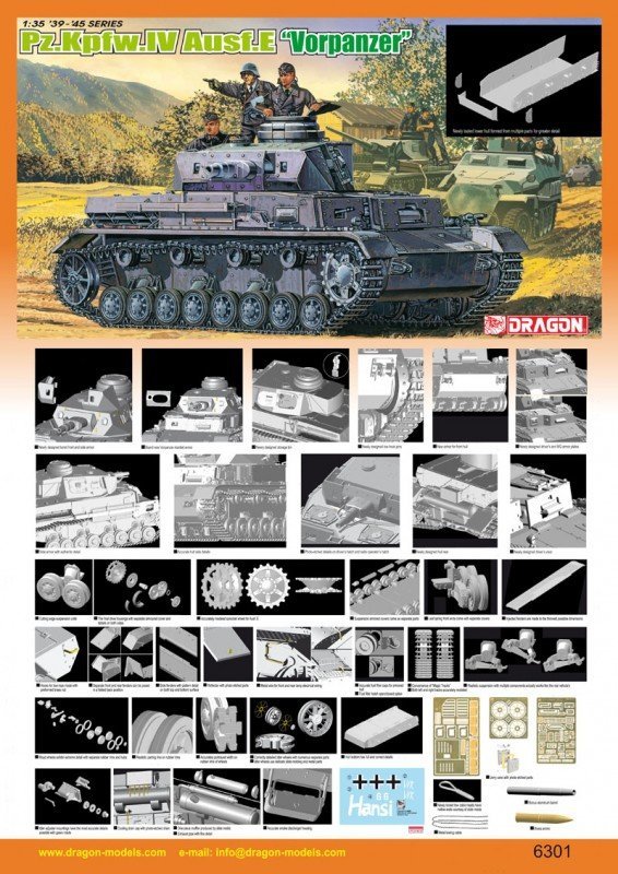 Dragon 6301 Pz.Kpfw. IV Ausf. E Vorpanzer (1:35)