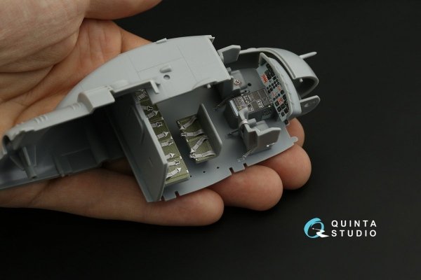 Quinta Studio QD48286 UH-1C 3D-Printed &amp; coloured Interior on decal paper (HobbyBoss) 1/48