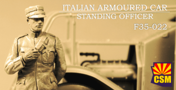 Copper State Models F35-022 Italian Armoured Car Standing Officer 1/35