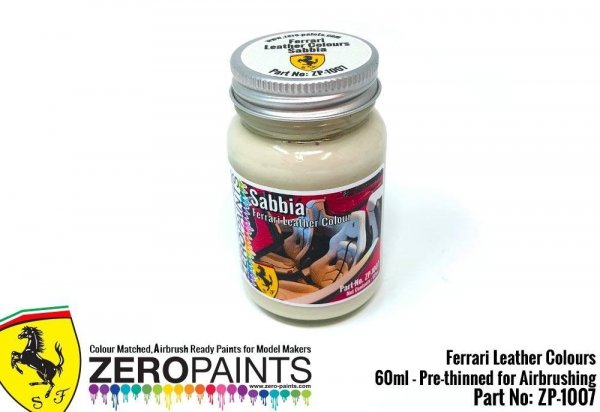 Zero Paints ZP-1007SABBIA Ferrari Sabbia (Creme) Leather Colour Paint 60ml