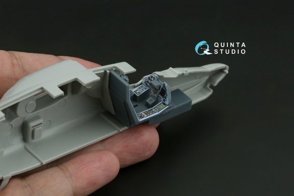 Quinta Studio QD+72251 Ka-50 (blue-grey panels) 3D-Printed &amp; coloured Interior on decal paper (HobbyBoss/ARK) (with 3D-printed resin parts) 1/72