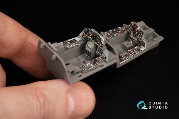 Quinta Studio QD+48370 F-4E late without DMAS 3D-Printed &amp; coloured Interior on decal paper (Meng) (with 3D-printed resin parts) 1/48