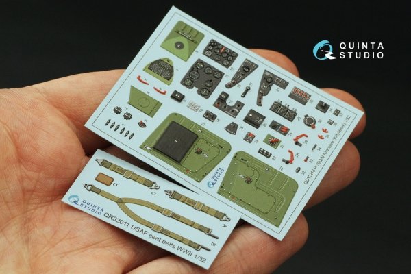 Quinta Studio QD32216 P-39Q/N Airacobra 3D-Printed coloured Interior on decal paper (KittyHawk) 1/32