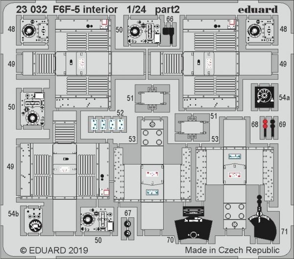 Eduard 23032 F6F-5 interior AIRFIX 1/24