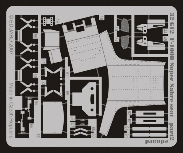 Eduard 32612 F-100D seat 1/32 Trumpeter