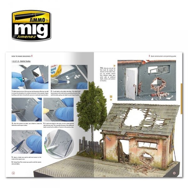 AMMO of Mig Jimenez 6135 HOW TO MAKE BUILDINGS. BASIC CONSTRUCTION AND PAINTING GUIDE (English)