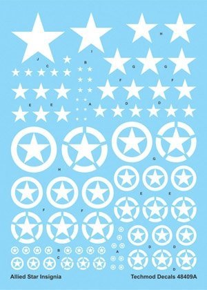 Techmod 48409 - Allied Star Insignia White (1:48)