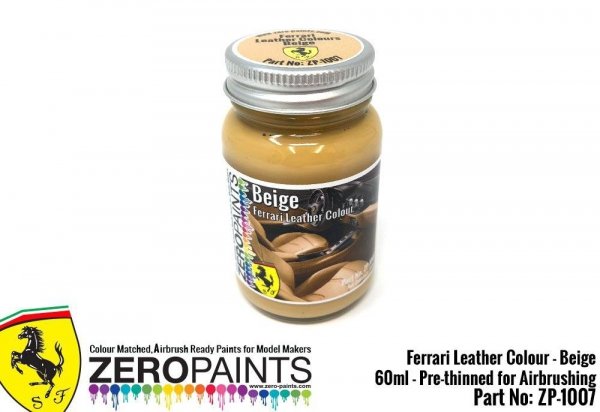 Zero Paints ZP-1007BEIGE Ferrari Beige Leather Colour Paint 60ml