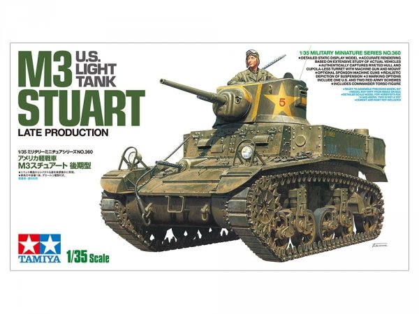 Tamiya 35360 U.S. Light Tank M3 Stuart Late Production 1/35