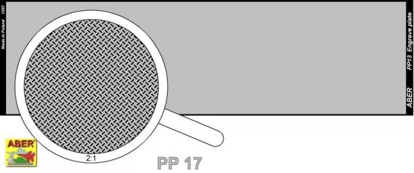Aber PP17 Engrave plate (140 x 39 mm) - pattern 17