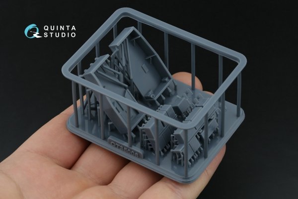 Quinta Studio QD+35144 AH-64A forward avionics bays 3D-Printed &amp; coloured Interior on decal paper (Trumpeter) (with 3D-printed resin parts) 1/35