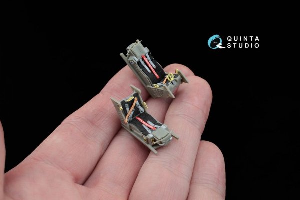Quinta Studio QD48033 F-16I 3D-Printed &amp; coloured Interior on decal paper (for Kinetic kit) 1/48