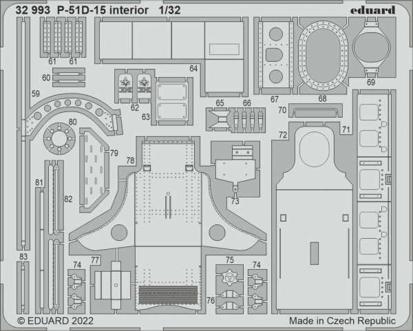 Eduard 32993 P-51D-15 interior REVELL 1/32
