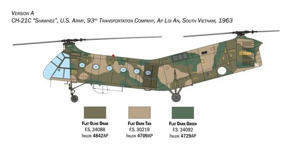 Italeri 2774 H-21C &quot;Flying Banana&quot; Gunship 1/48