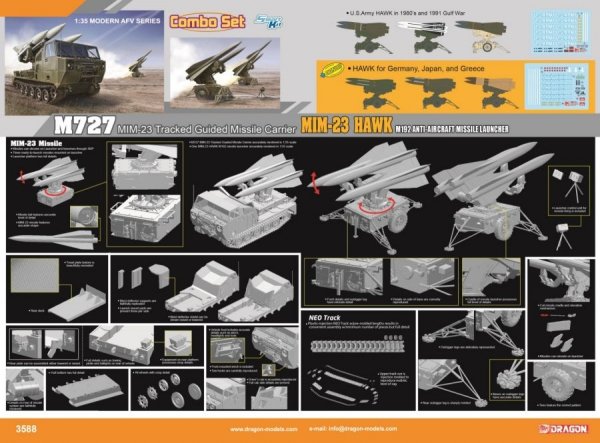 Dragon 3588 M727 Missile Carrier + MIM-23 Hawk 1/35