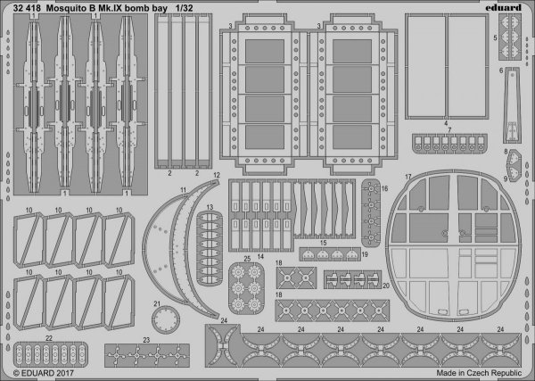 Eduard 32418 Mosquito B Mk. IX bomb bay HK MODELS 1/32