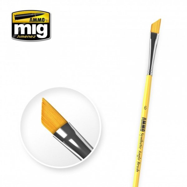 AMMO of Mig Jimenez 8607 6 SYNTHETIC ANGLE BRUSH