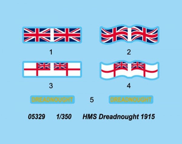 Trumpeter 05329 HMS Dreadnought 1915 (1:350)