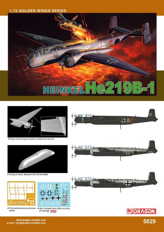 Dragon 5029 He-219B-1 (1:72)