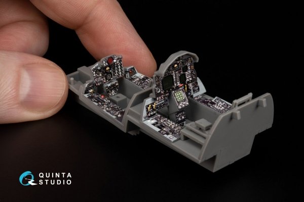 Quinta Studio QD+48341 F-4G early 3D-Printed &amp; coloured Interior on decal paper (Meng) (with 3D-printed resin parts) 1/48