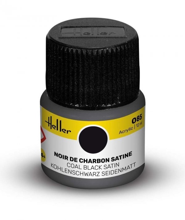 Heller 9085 085 Coal Black - Satin 12ml