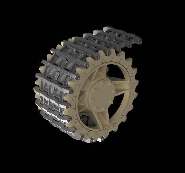 Panzer Art TR35-018 Entwicklungfahrzeug E-25 tracks + correct drive wheels 1/35