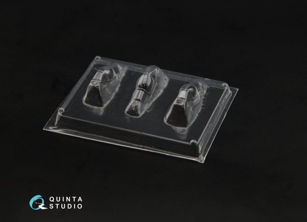 Quinta Studio QC144001 Spitfire Mk.IX vacuuformed clear canopy, 3 pcs (for Eduard kit) 1/144
