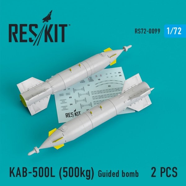 RESKIT RS72-0099 KAB-500L (500KG) GUIDED BOMBS (2 PCS) 1/72