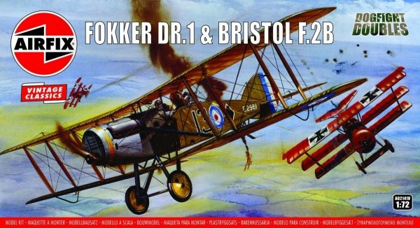 Airfix 02141V Fokker DR1 Triplane &amp; Bristol Fighter Dogfight Double 1/72