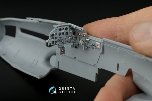 Quinta Studio QD48236 IL-2 1943 (two-seat) 3D-Printed &amp; coloured Interior on decal paper (for Zvezda kit) 1/48