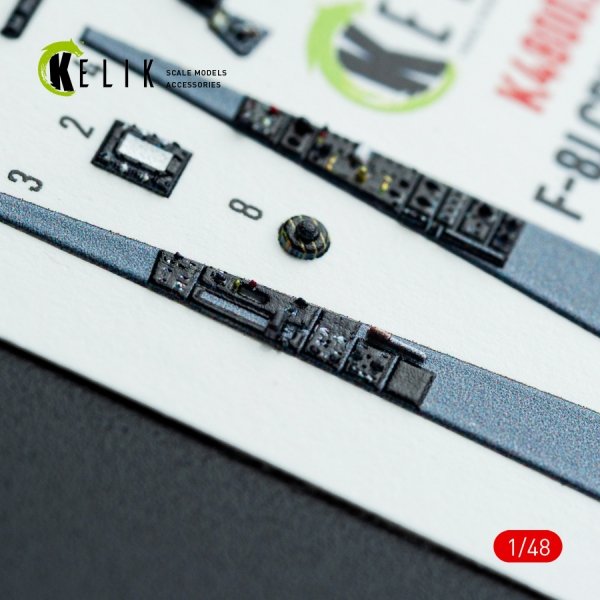 Kelik K48003 F-8J Crusader - interior 3D decals for Hasegawa kit 1/48