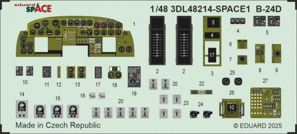 Eduard 3DL48214 B-24D SPACE Hobby Boss 1/48