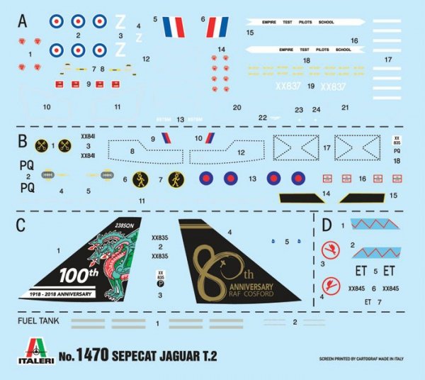 Italeri 1470 Jaguar T.2 R.A.F. Trainer 1/72