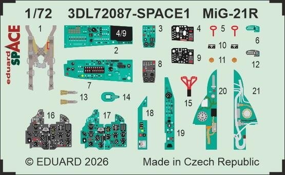 Eduard 3DL72087 MiG-21R SPACE EDUARD 1/72
