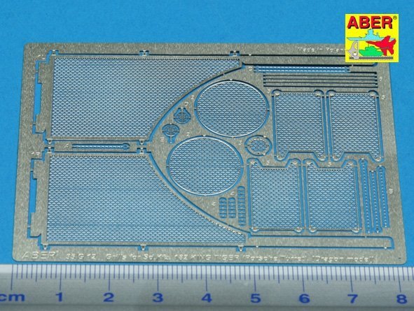Aber 35G12 Grilles for german tank Sd.Kfz. 182 King Tiger (Porsche Turret) (1:35)