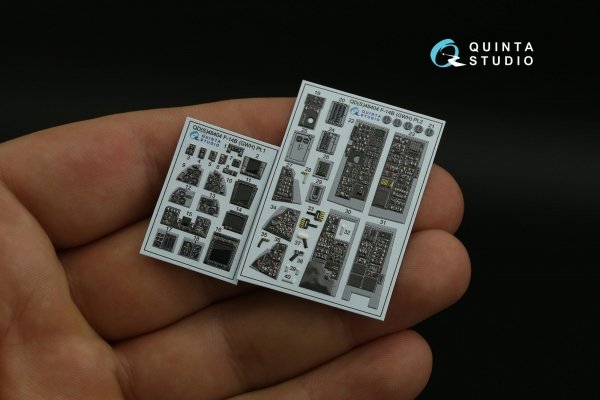Quinta Studio QDS-48404 F-14B 3D-Printed &amp; coloured Interior on decal paper (GWH) (small version) 1/48