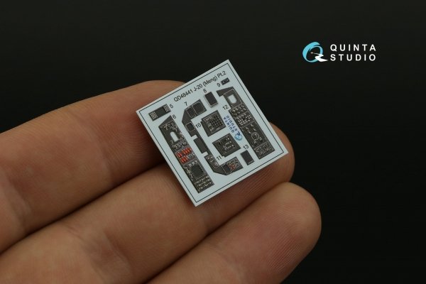 Quinta Studio QD48441 J-20 3D-Printed coloured Interior on decal paper (Meng) 1/48