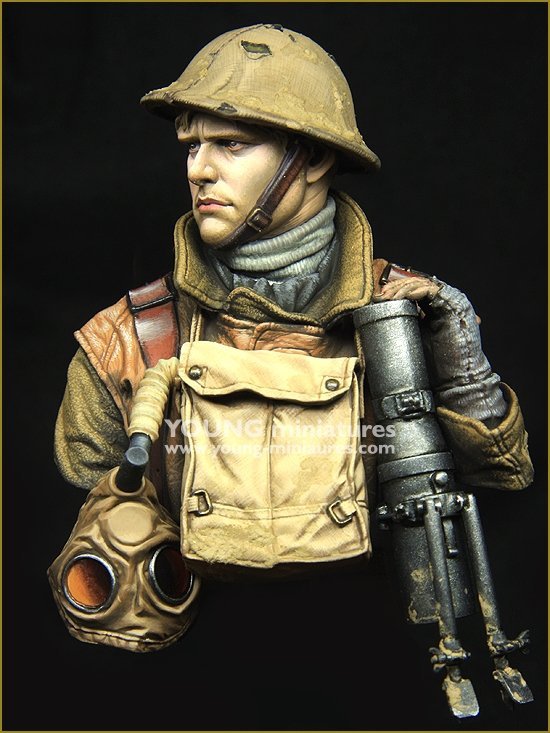 Young Miniatures YM1875 British LEWIS Gunner WWI 1/10
