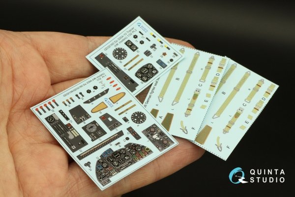Quinta Studio QD32160 Do 335A-10 3D-Printed &amp; coloured Interior on decal paper (HK models) 1/32