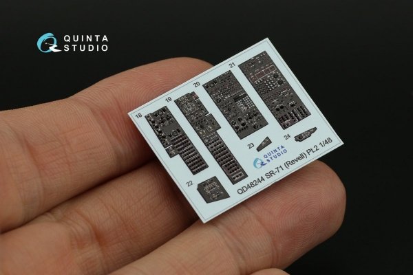 Quinta Studio QD48244 SR-71A 3D-Printed &amp; coloured Interior on decal paper (Revell) 1/48